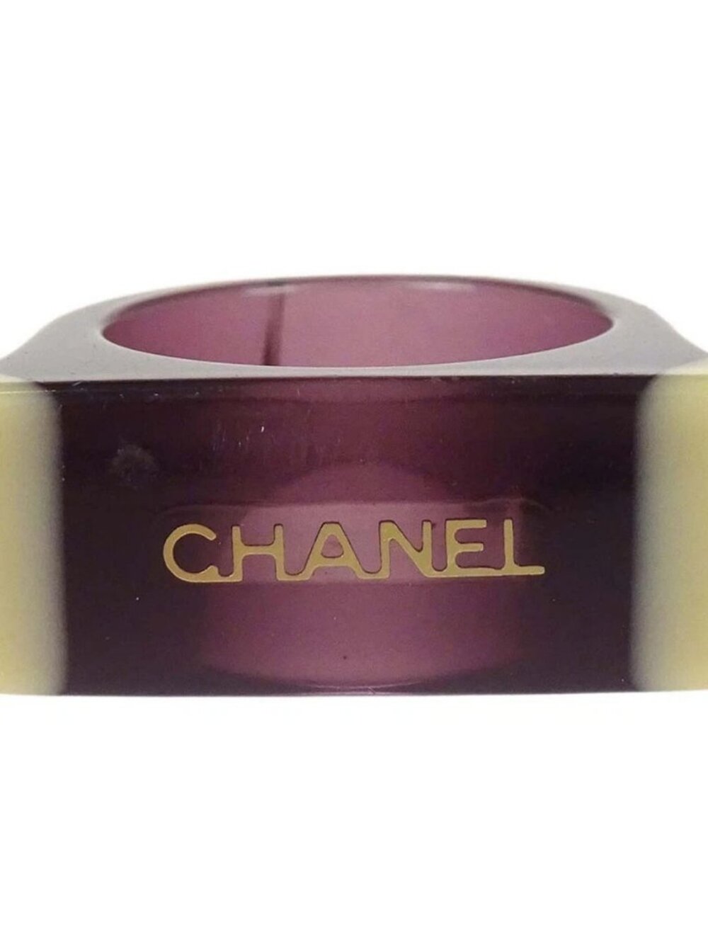 Chanel Ring Purple Acrylic #53 01A 168141